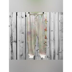 Nickelodeon SpongeBob Cartoon Character Tie-Dye White Jogger Sweatpants M